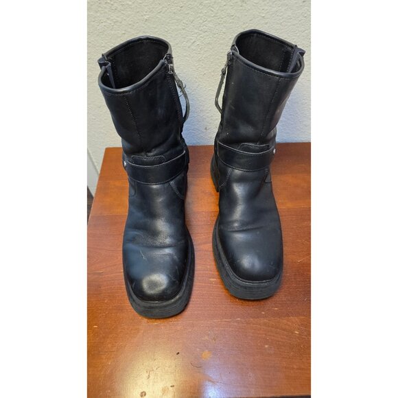 Circus/Sam Edelman Hadley Women's Black Leather Mid-Calf Motorcycle Boots Size 9 - Picture 2 of 9